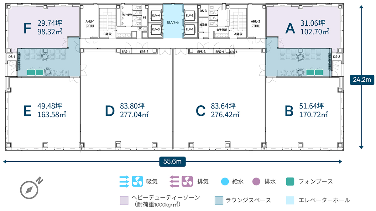 分割想定プラン 3-5F 図面